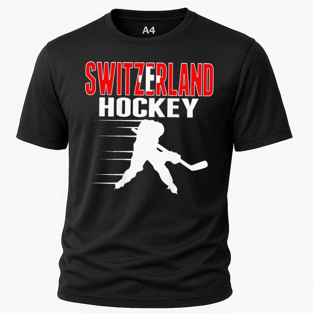 Switzerland Ice Hockey Fans Jersey Support Swiss Hockey Team Cooling Performance Crew T-Shirt