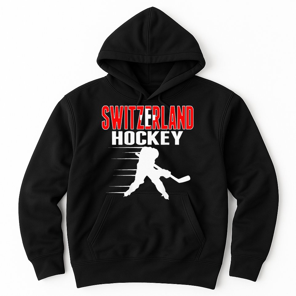 Switzerland Ice Hockey Fans Jersey Support Swiss Hockey Team Hoodie