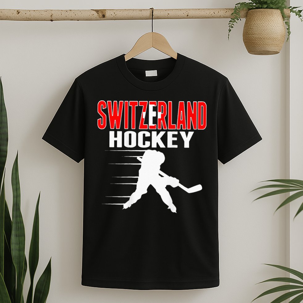 Switzerland Ice Hockey Fans Jersey Support Swiss Hockey Team T-Shirt