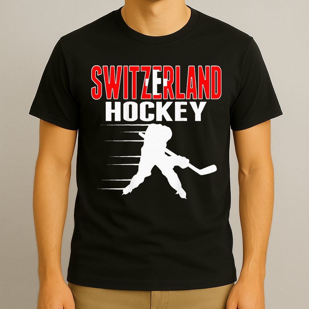 Switzerland Ice Hockey Fans Jersey Support Swiss Hockey Team T-Shirt