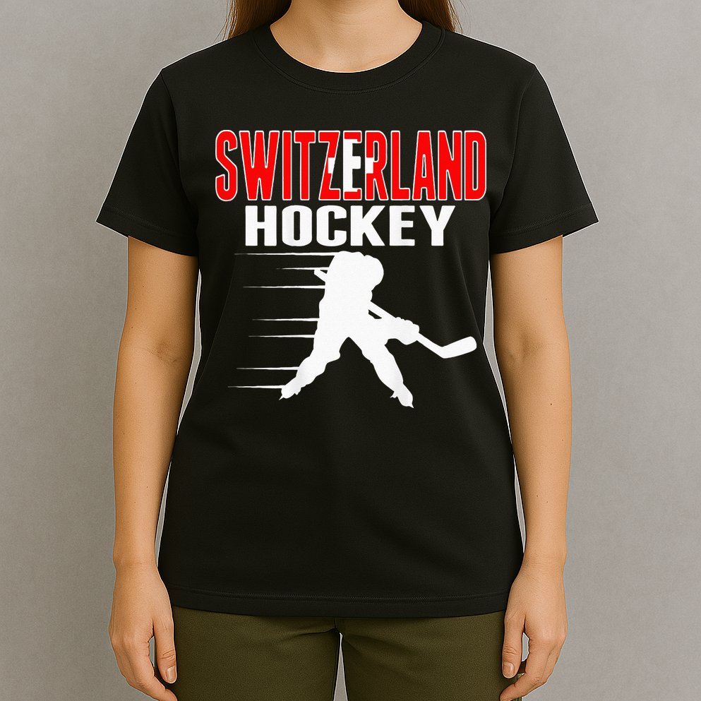 Switzerland Ice Hockey Fans Jersey Support Swiss Hockey Team T-Shirt