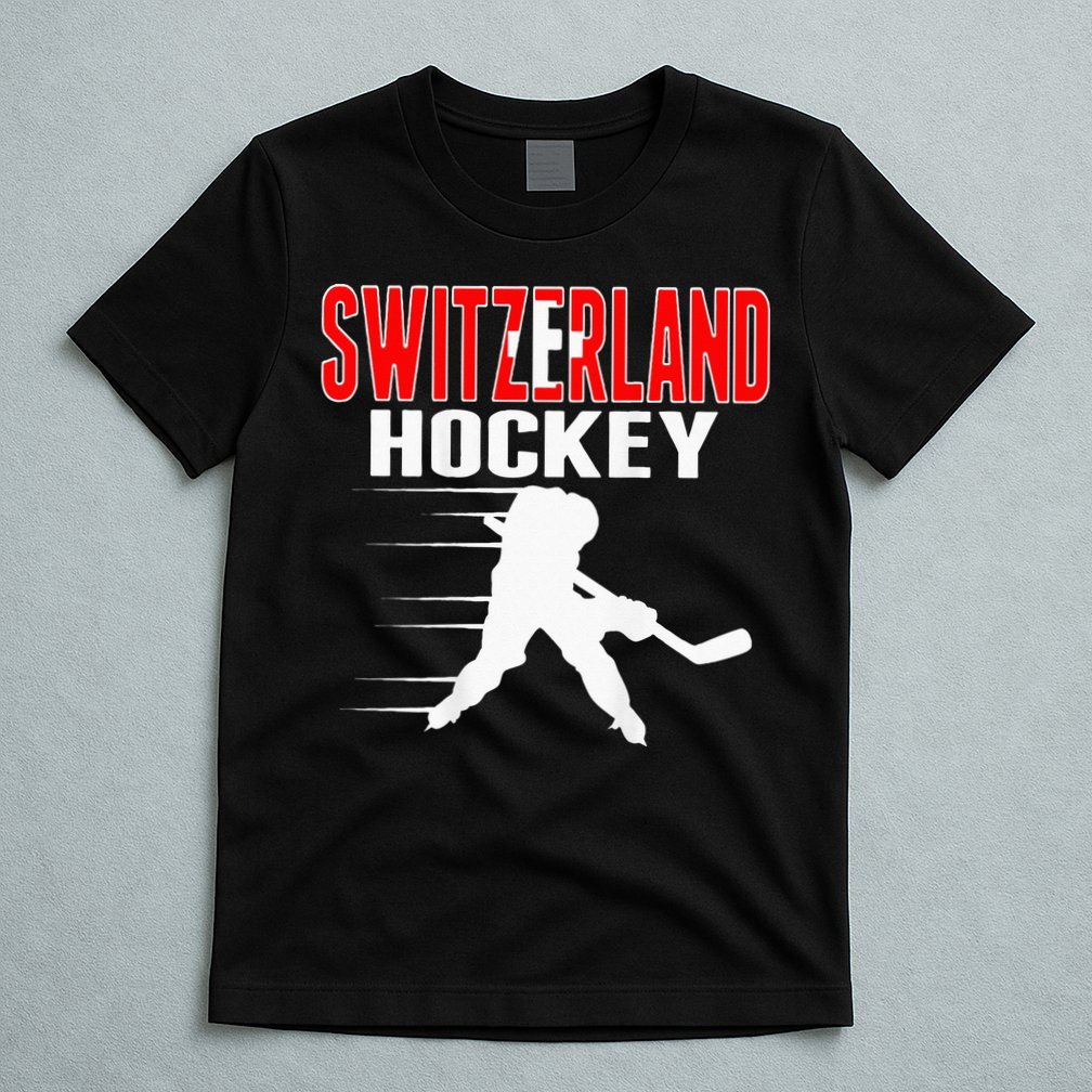 Switzerland Ice Hockey Fans Jersey Support Swiss Hockey Team T-Shirt