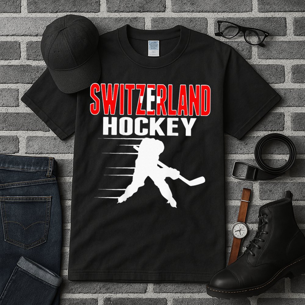 Switzerland Ice Hockey Fans Jersey Support Swiss Hockey Team Tall T-Shirt