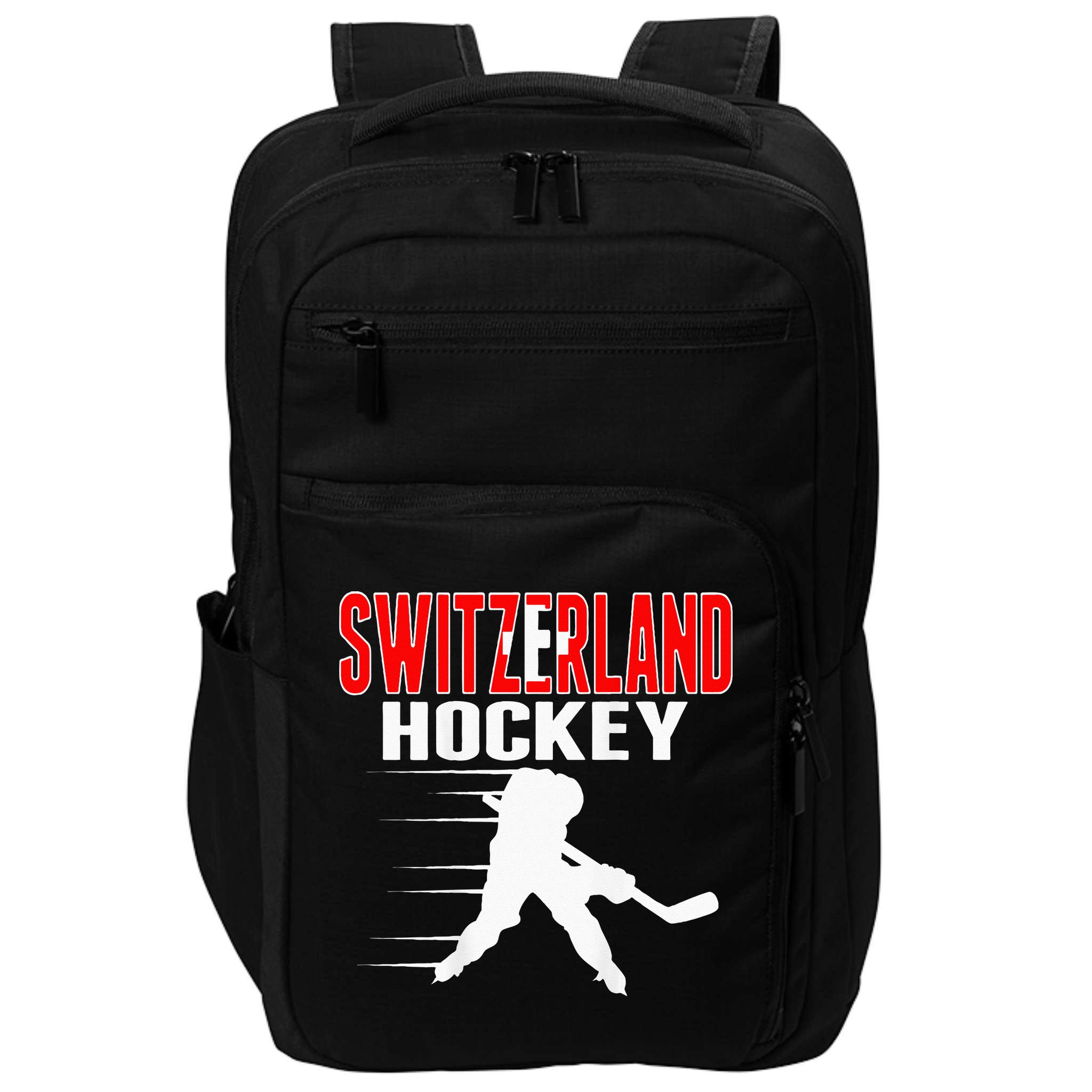 Switzerland Ice Hockey Fans Jersey Support Swiss Hockey Team Impact Tech Backpack
