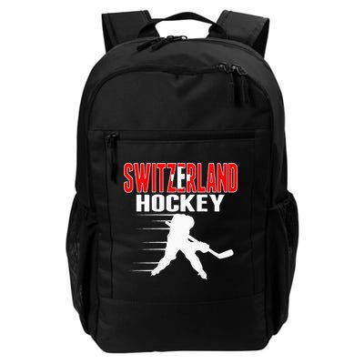 Switzerland Ice Hockey Fans Jersey Support Swiss Hockey Team Backpack
