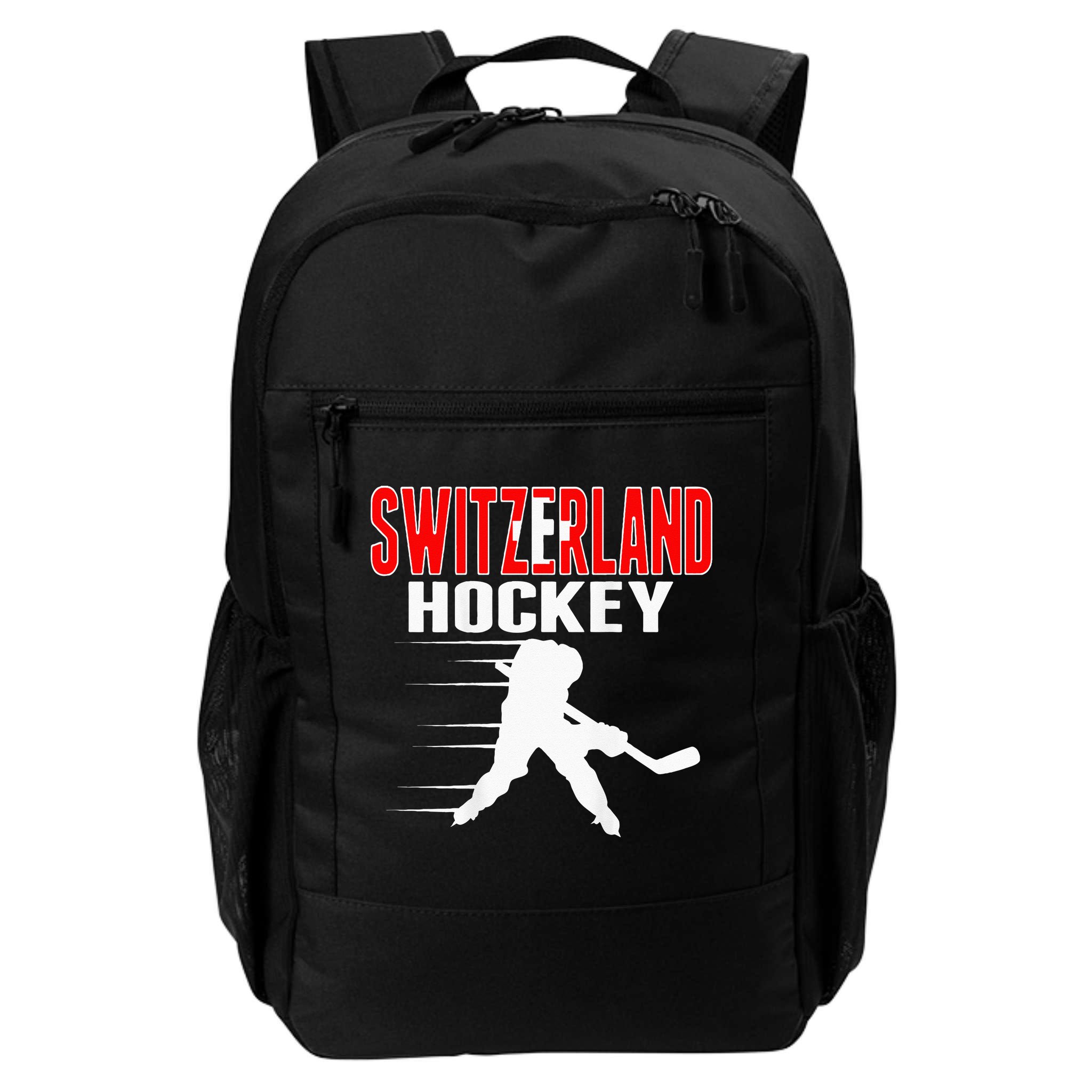 Switzerland Ice Hockey Fans Jersey Support Swiss Hockey Team Backpack