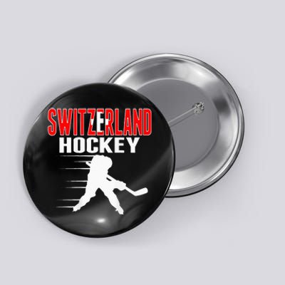 Switzerland Ice Hockey Fans Jersey Support Swiss Hockey Team Button