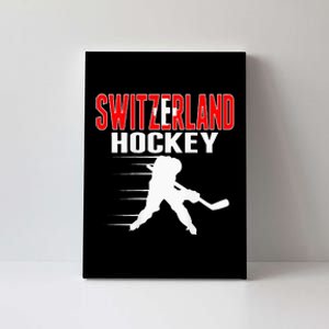 Switzerland Ice Hockey Fans Jersey Support Swiss Hockey Team Canvas