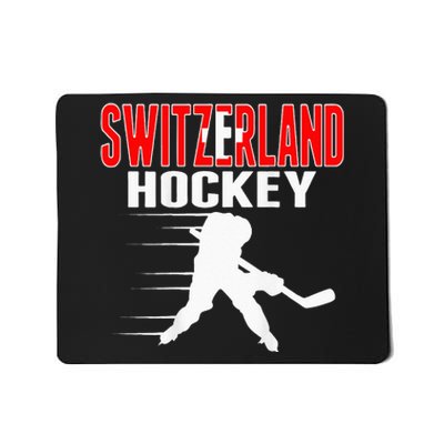 Switzerland Ice Hockey Fans Jersey Support Swiss Hockey Team Mousepad