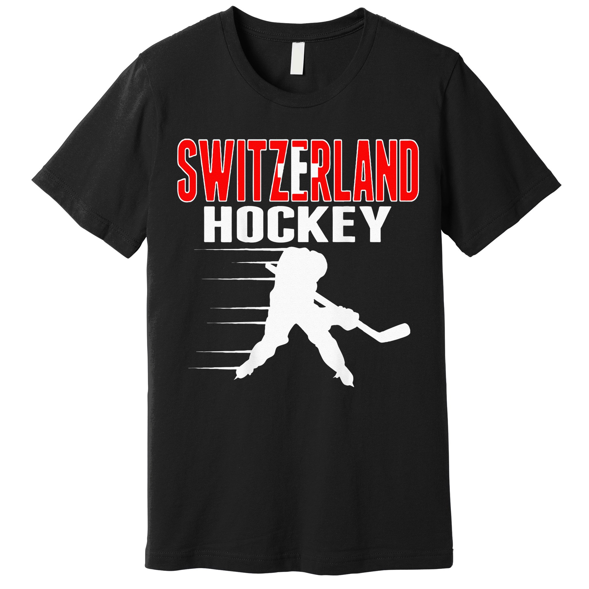 Switzerland Ice Hockey Fans Jersey Support Swiss Hockey Team Premium T-Shirt