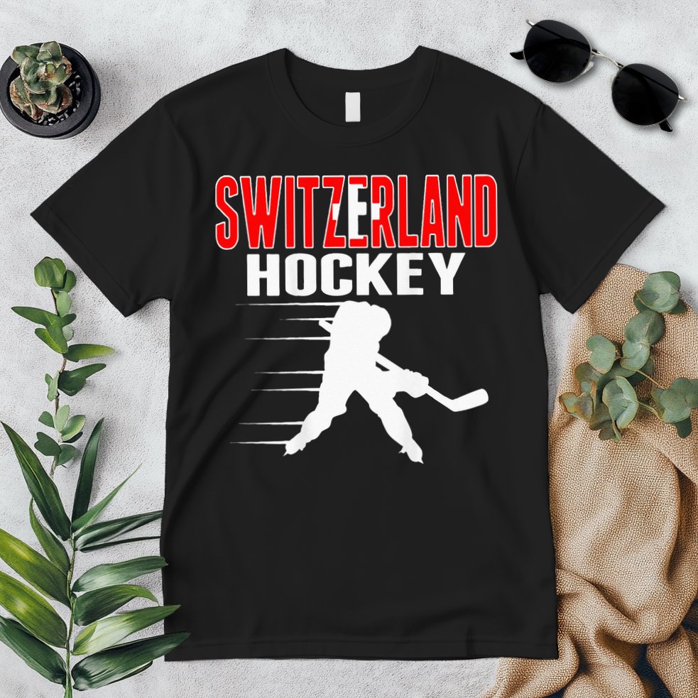 Switzerland Ice Hockey Fans Jersey Support Swiss Hockey Team Premium T-Shirt