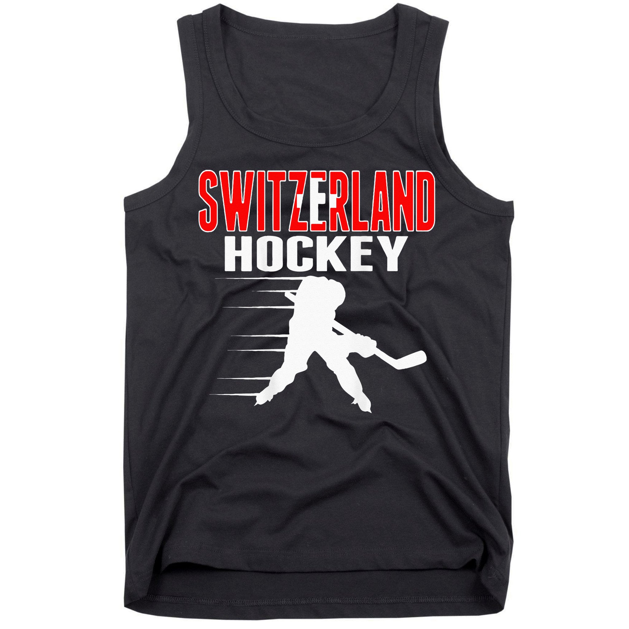 Switzerland Ice Hockey Fans Jersey Support Swiss Hockey Team Tank Top
