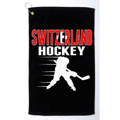 Switzerland Ice Hockey Fans Jersey Support Swiss Hockey Team Platinum Collection Golf Towel