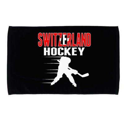 Switzerland Ice Hockey Fans Jersey Support Swiss Hockey Team Microfiber Hand Towel