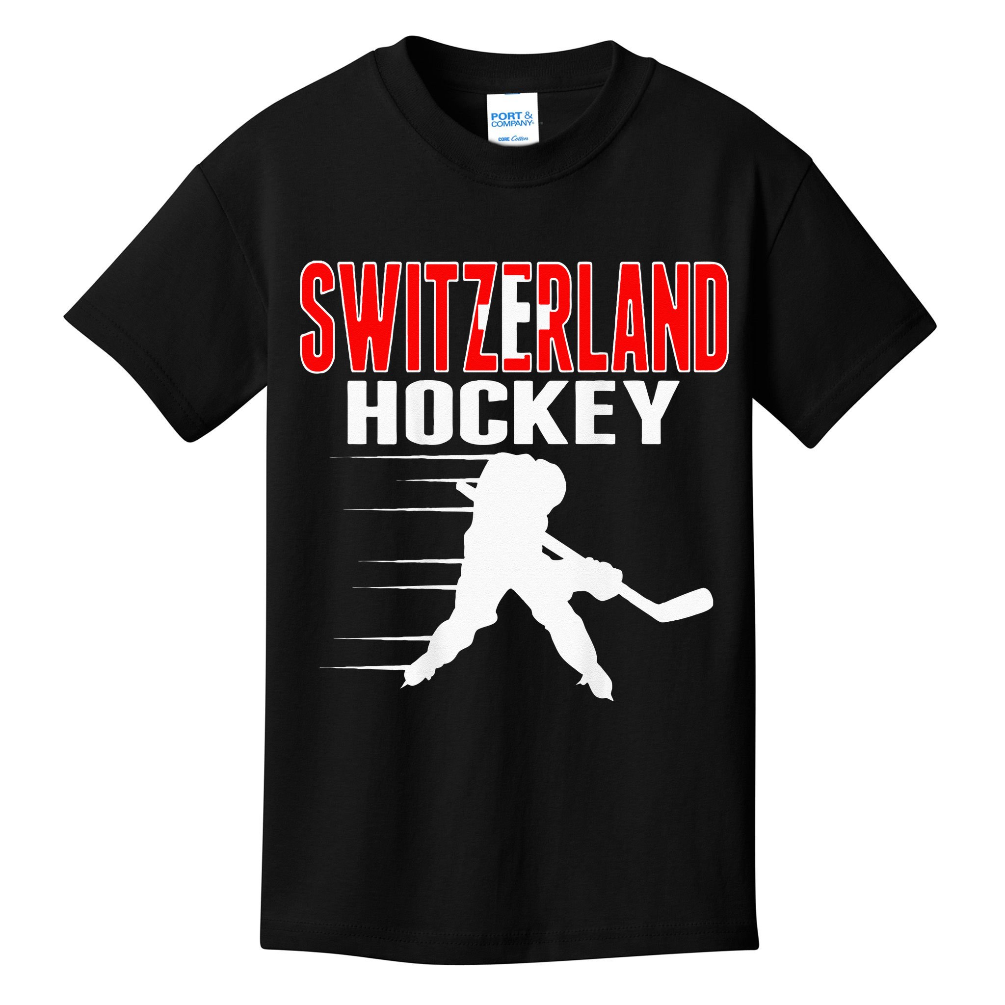 Switzerland Ice Hockey Fans Jersey Support Swiss Hockey Team Kids T-Shirt