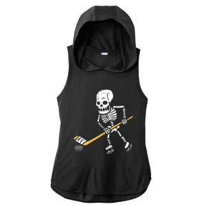 Skeleton Ice Hockey Halloween Costume Spor Boy Ladies PosiCharge Tri-Blend Wicking Draft Hoodie Tank