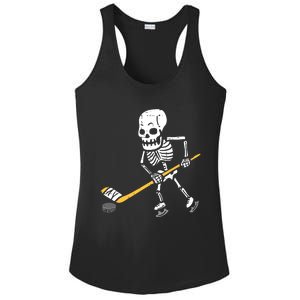 Skeleton Ice Hockey Halloween Costume Spor Boy Ladies PosiCharge Competitor Racerback Tank