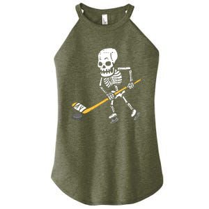 Skeleton Ice Hockey Halloween Costume Spor Boy Women's Perfect Tri Rocker Tank