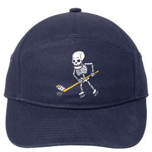 Skeleton Ice Hockey Halloween Costume Spor Boy 7-Panel Snapback Hat