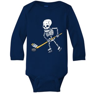 Skeleton Ice Hockey Halloween Costume Spor Boy Baby Long Sleeve Bodysuit