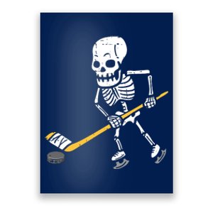 Skeleton Ice Hockey Halloween Costume Spor Boy Poster