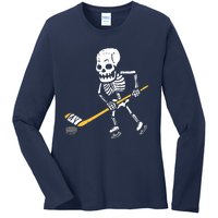 Skeleton Ice Hockey Halloween Costume Spor Boy Ladies Long Sleeve Shirt