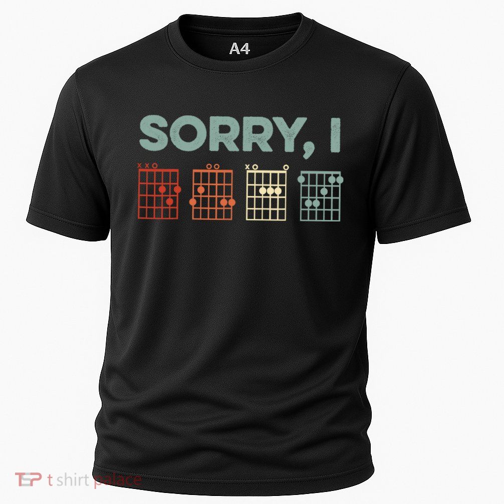 Sorry I-DGAF Hidden Message Guitar Chords Music Note Cooling Performance Crew T-Shirt