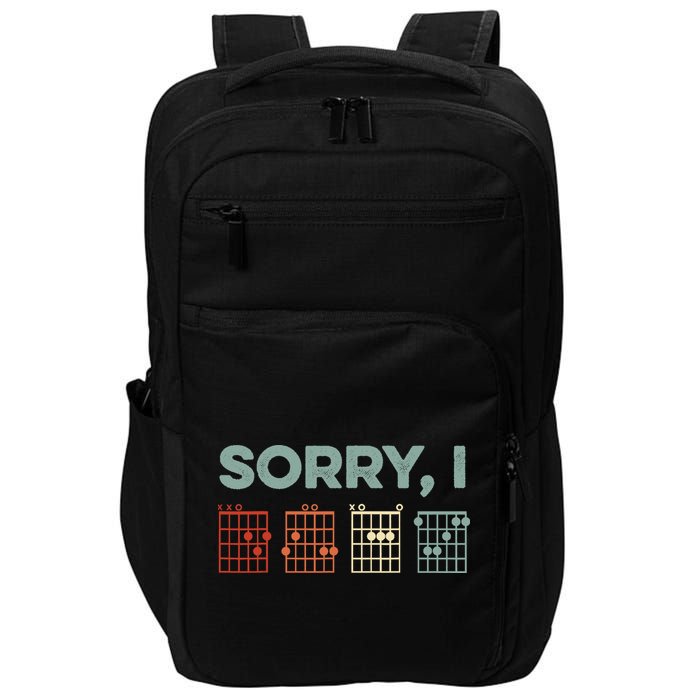 Sorry I-DGAF Hidden Message Guitar Chords Music Note Impact Tech Backpack