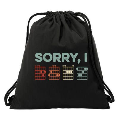 Sorry I-DGAF Hidden Message Guitar Chords Music Note Drawstring Bag