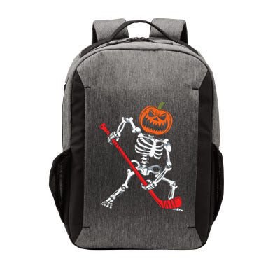 Skeleton Ice Hockey Halloween Pumpkin Hockey Boy Vector Backpack