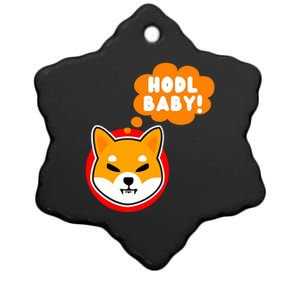 Shiba Inu Hodl Baby Ceramic Star Ornament