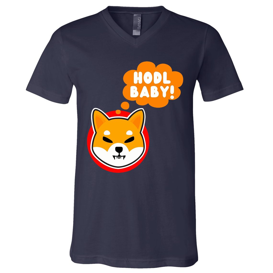 Shiba Inu Hodl Baby V-Neck T-Shirt