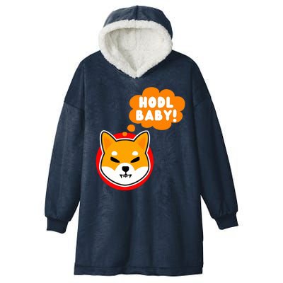 Shiba Inu Hodl Baby Hooded Wearable Blanket