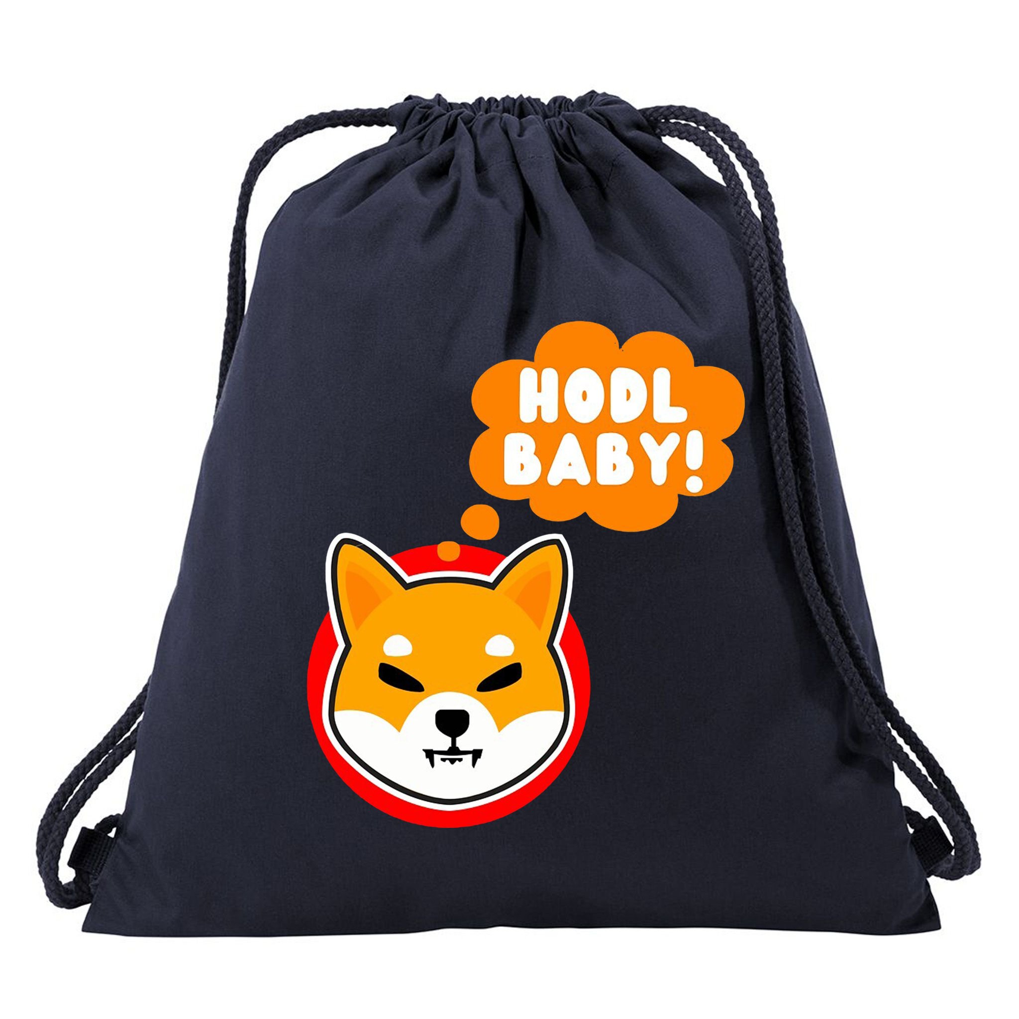 Shiba Inu Hodl Baby Drawstring Bag