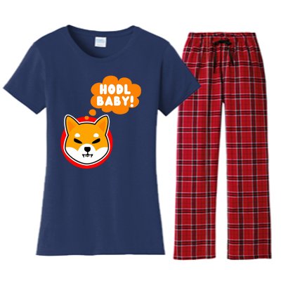 Shiba Inu Hodl Baby Women's Flannel Pajama Set