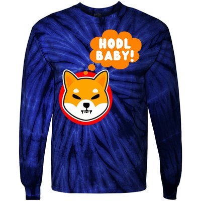 Shiba Inu Hodl Baby Tie-Dye Long Sleeve Shirt