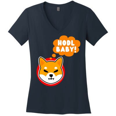 Shiba Inu Hodl Baby Women's V-Neck T-Shirt