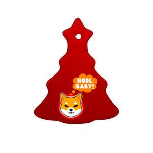 Shiba Inu Hodl Baby Ceramic Tree Ornament