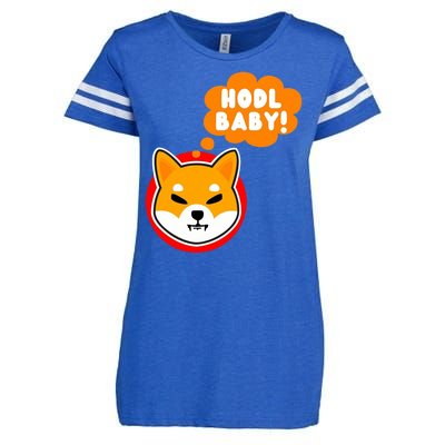 Shiba Inu Hodl Baby Enza Ladies Jersey Football T-Shirt