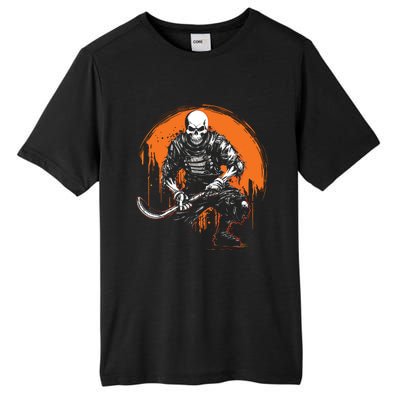 Skeleton Ice Hockey T Ee Halloween Funny Skull Gifts Graphic Tall Fusion ChromaSoft Performance T-Shirt