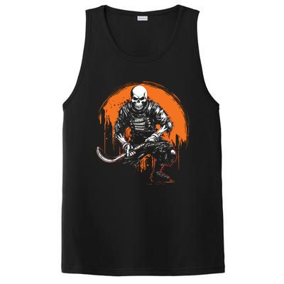 Skeleton Ice Hockey T Ee Halloween Funny Skull Gifts Graphic PosiCharge Competitor Tank