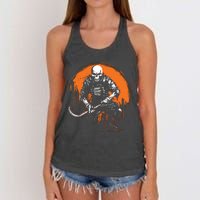 Skeleton Ice Hockey T Ee Halloween Funny Skull Gifts Graphic Women's Knotted Racerback Tank