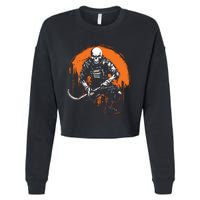 Skeleton Ice Hockey T Ee Halloween Funny Skull Gifts Graphic Cropped Pullover Crew