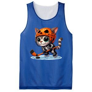 Skeleton Ice Hockey Pumpkin Cat Halloween Funny Gift Mesh Reversible Basketball Jersey Tank