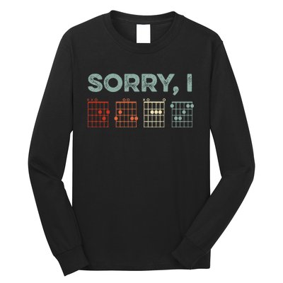 Sorry IDGAF Hidden Message Guitar Chords Music Note Long Sleeve Shirt