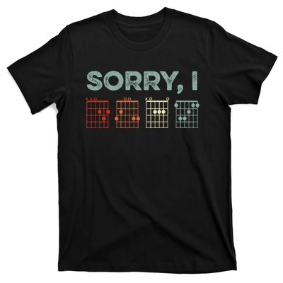 Sorry IDGAF Hidden Message Guitar Chords Music Note T-Shirt