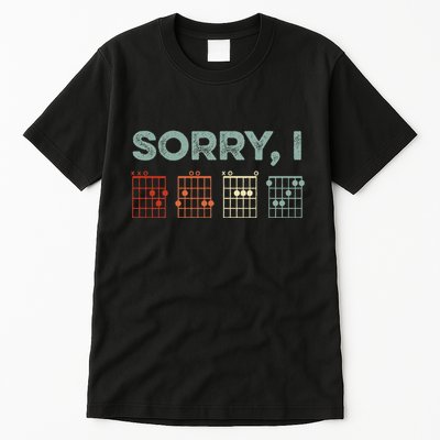 Sorry IDGAF Hidden Message Guitar Chords Music Note Tall T-Shirt