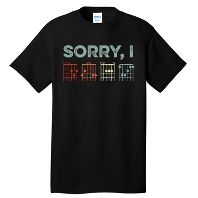 Sorry IDGAF Hidden Message Guitar Chords Music Note Tall T-Shirt