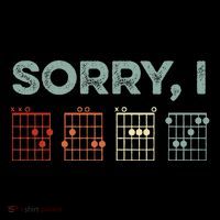 Sorry IDGAF Hidden Message Guitar Chords Music Note Tall T-Shirt