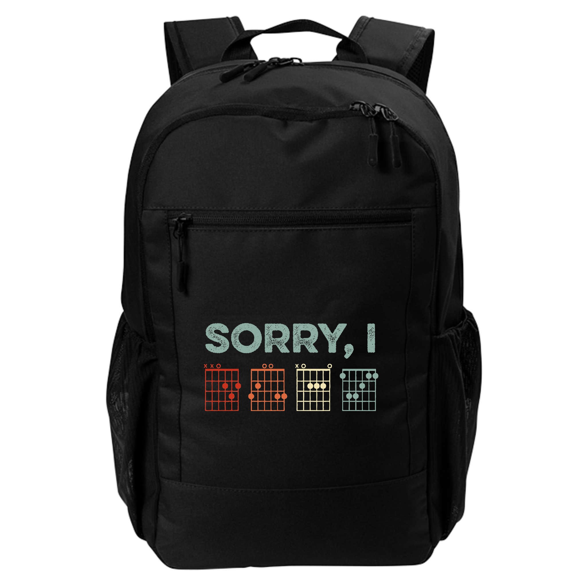 Sorry IDGAF Hidden Message Guitar Chords Music Note Backpack